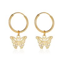 New Fashion Simple Sweet Butterfly Earrings Hollow Insect Earrings Wholesale main image 5