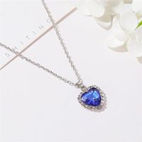 New Fashion Crystal Gemstone Love Necklace Wholesale main image 4