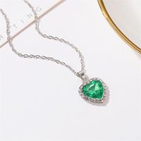 New Fashion Crystal Gemstone Love Necklace Wholesale main image 5