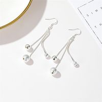 New Fashion Tassel Transfer Bead Earrings Long Frosted Bead Earrings Wholesale main image 4