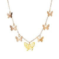 Printemps Et L'été Chaud Vente Populaire Accessoires Personnalisé Simple Creux 7 Papillon Collier De Mode Multi-couche Pendentif Clavicule Chaîne main image 5