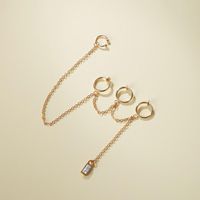 New Fashion Long Zircon Earrings Multi-layer Chain Tassel Ear Clip Single Ear Bone Clip Wholesale main image 3
