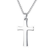 New Fashion Rock Punk Style Stainless Steel Cross Necklace Wholesale main image 1