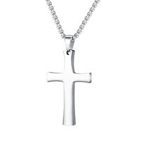 New Fashion Rock Punk Style Stainless Steel Cross Necklace Wholesale main image 2