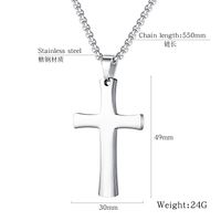 New Fashion Rock Punk Style Stainless Steel Cross Necklace Wholesale main image 6