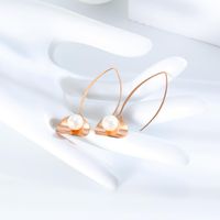 New Fashion Wild Synthetic Pearl Simple Geometric Earrings Wholesale main image 4