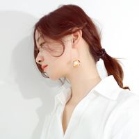 New Fashion Wild Synthetic Pearl Simple Geometric Earrings Wholesale main image 5