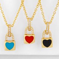 New Fashion Lock Love Pendant Couple Necklace Wholesale main image 1