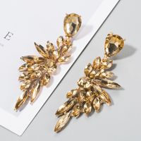 New Fashion Diamond Long Shiny Wing Earrings Wholesale main image 5
