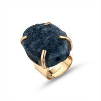 New Fashion Irregular Natural Stone Ring Wholesale main image 2