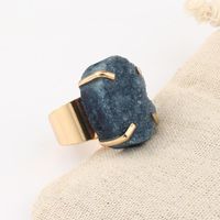 New Fashion Irregular Natural Stone Ring Wholesale main image 5