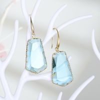 New Fashion Exaggerated Trapezoidal Crystal Earrings Irregular Crystal Earrings Wholesale main image 1