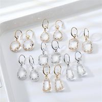 Simple Round Crystal Earrings Wholesale main image 1