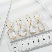 Simple Round Crystal Earrings Wholesale main image 4