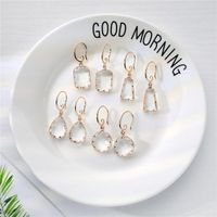 Simple Round Crystal Earrings Wholesale main image 5