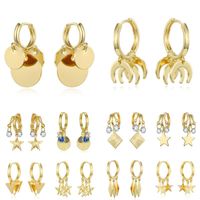 New Fashion Zircon Earrings Star Sequins Eye Earrings Wholesale main image 1