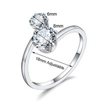 New Fashion Zircon Ring With Diamond Adjustable Ring Wholesale main image 3