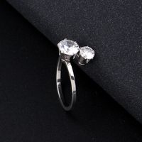 New Fashion Zircon Ring With Diamond Adjustable Ring Wholesale main image 5