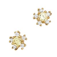 New Fashion Drop-shaped Zircon Flower Earrings Wholesale main image 4