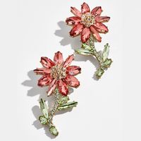 Korean New Fashion Wild Zircon Crystal Flower Earrings Wholesale main image 3