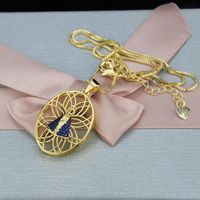 New Fashion Oval Virgin Mary Pendant Copper Micro-set Zircon Religious Necklace Wholesale main image 4