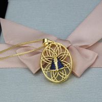 New Fashion Oval Virgin Mary Pendant Copper Micro-set Zircon Religious Necklace Wholesale main image 5