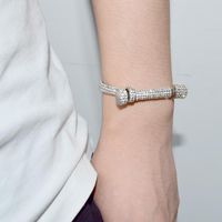 New Full Diamond Horseshoe Screw D-shaped Bracelet Wholesale main image 5