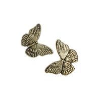 New Fashion Bronze Retro Design Sense Flower Butterfly Dark Earrings Wholesale main image 6