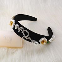 Korean New Fashion Baroque Style Inlaid Color Diamond Wide-side Cheap Headband Wholesale main image 1