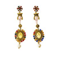 New Fashion Baroque With The Same Paragraph Long Retro Earrings Wholesale main image 3
