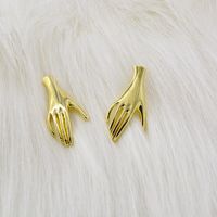 New Fashion Finger Love Retro Diamond Earrings Modern Baroque Catwalk Earrings Wholesale main image 3