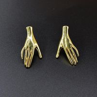 New Fashion Finger Love Retro Diamond Earrings Modern Baroque Catwalk Earrings Wholesale main image 4