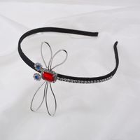 New Fashion Baroque Headband Diamond Crystal Retro Palace Headband Dragonfly Cheap Headband Wholesale main image 2