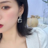 Nueva Moda Coreana Simple Pendientes De Diamantes De Imitación Al Por Mayor main image 4