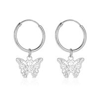 New Fashion Simple Sweet Butterfly Earrings Hollow Insect Earrings Wholesale sku image 2