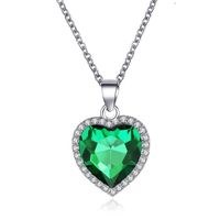 New Fashion Crystal Gemstone Love Necklace Wholesale sku image 2