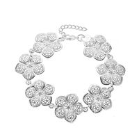 New Fashion Retro Bauhinia Bracelet Elegant Hollow Camellia Bracelet Wholesale sku image 2