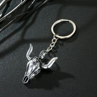 New Punk Metal Keychain Retro Skull Cross Keychain Wholesale sku image 6