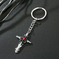 Croix-frontière Nouvelle Arrivée Punk Métal Porte-clés Vintage Crâne Croix Porte-clés Personnalité Tête De Vache Serpent Pendentif Pour Hommes sku image 7