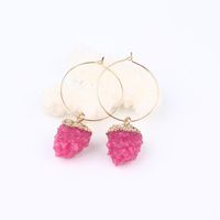 New Fashion Imitation Natural Stone Earrings Spherical Earrings Wholesale sku image 4