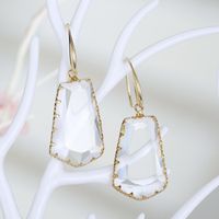 New Fashion Exaggerated Trapezoidal Crystal Earrings Irregular Crystal Earrings Wholesale sku image 6