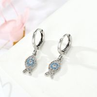 Croix-frontière Vendu Bijoux Micro-incrusté Poissons Oreille Anneau Animal Zircon Boucles D'oreilles Boucles D'oreilles Perle Délicat-ensemble Diamant Boucles D'oreilles Petite Oreille Goujons sku image 1