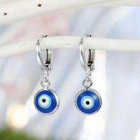 Croix-frontière Vendu Bijoux Démon Yeux Oreille Anneau Turc Bleu Yeux Oreille Clip Gouttes Pour Les Oreilles Délicat Émail Boucles D'oreilles Petite Oreille Goujons sku image 1