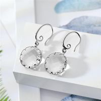 Simple Élégant Ronde En Cristal Boucles D'oreilles Goutte D'eau En Cristal Gouttes Pour Les Oreilles Fée Spéciale-intérêt Conception Couverts En Verre Boucles D'oreilles sku image 2