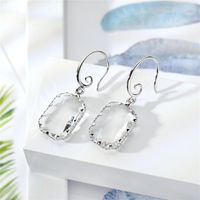 Simple Élégant Ronde En Cristal Boucles D'oreilles Goutte D'eau En Cristal Gouttes Pour Les Oreilles Fée Spéciale-intérêt Conception Couverts En Verre Boucles D'oreilles sku image 6