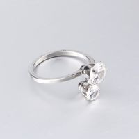 New Fashion Zircon Ring With Diamond Adjustable Ring Wholesale sku image 1