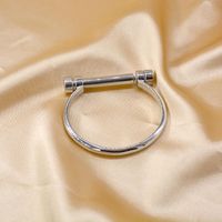 New Full Diamond Horseshoe Screw D-shaped Bracelet Wholesale sku image 1