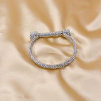New Full Diamond Horseshoe Screw D-shaped Bracelet Wholesale sku image 3