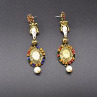 New Fashion Baroque With The Same Paragraph Long Retro Earrings Wholesale sku image 1