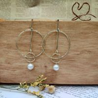 Neue Geometrische Polygonale Herzförmige Perlen Personal Isierte Ohrringe Mode Einfache Ohrringe Weibliche Geschenke Großhandel Einteilige sku image 5